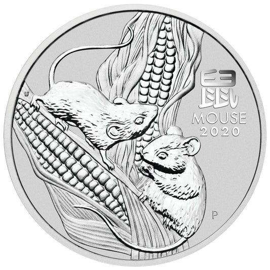2020 Perth Mint Lunar Mouse 1oz Silver Bullion Coin