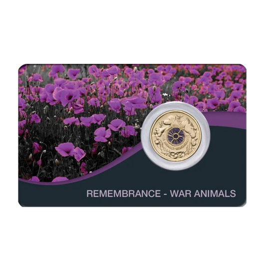 2024  RAM Remembrance Day War Animals$2  Color Uncirculated Coin Pack