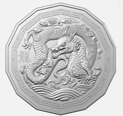 2024 RAM Lunar Dragon 50c Tetradecagon