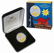 2009 RAM Kangaroo 1oz Silver Gilded Proof Coin