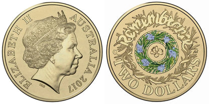 2017 RAM Rosemary $2 C-Mintmark Coloured UNC Coin