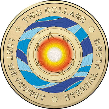 2018 RAM  $2 C-Mintmark Coloured UNC Coin