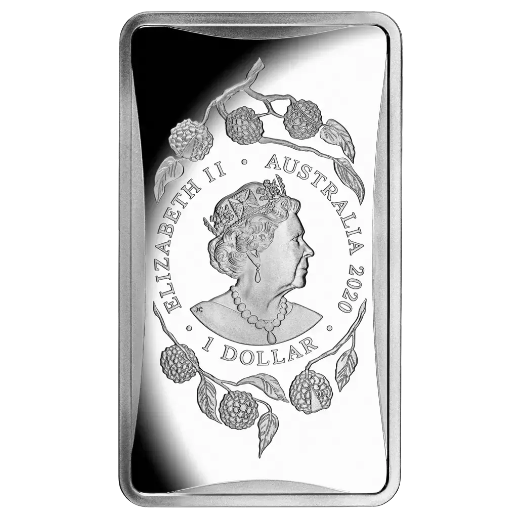 2020 RAM Lunar Rat 1/2oz Silver Rectangular UNC Coin