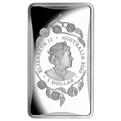 2020 RAM Lunar Rat 1/2oz Silver Rectangular UNC Coin
