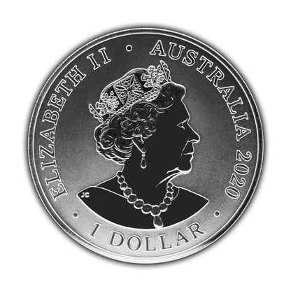 2020 BUNC $1 REDBACK SPIDER 1OZ SILVER BULLION COIN