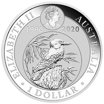 2020 Perth Mint Kookaburra 1oz Silver Bullion Coin in capsule