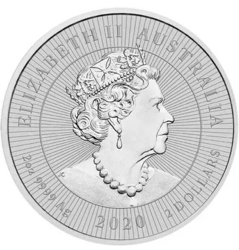 2020 Perth Mint Mother & Baby Kookaburra 2oz Silver Coin