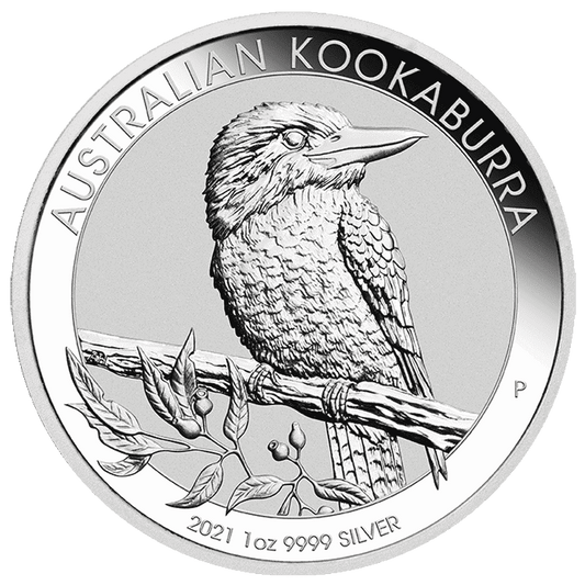 2021 Perth Mint Kookaburra 1oz Silver Bullion Coin in capsule