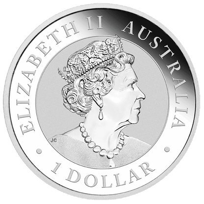 2021 Perth Mint Kookaburra 1oz Silver Bullion Coin in capsule