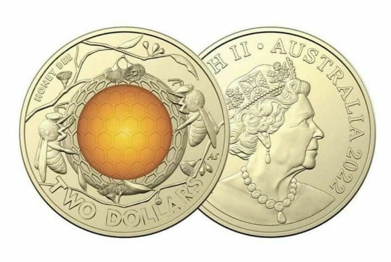 2022 RAM Honey Bee $2 Coloured UNC Mint Roll