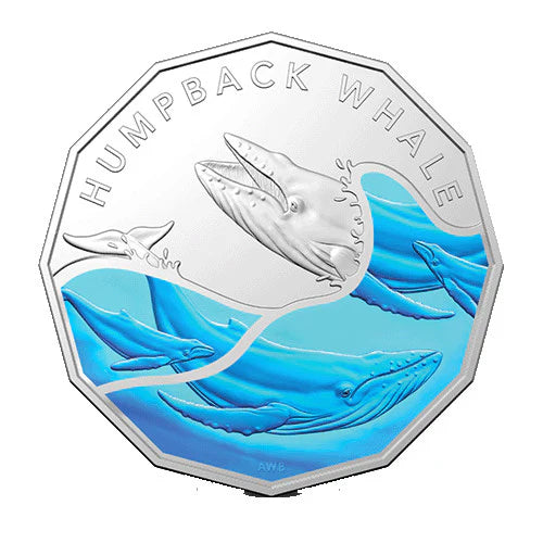 2023 RAM Humpback Whale UNC 50c Coin On Card