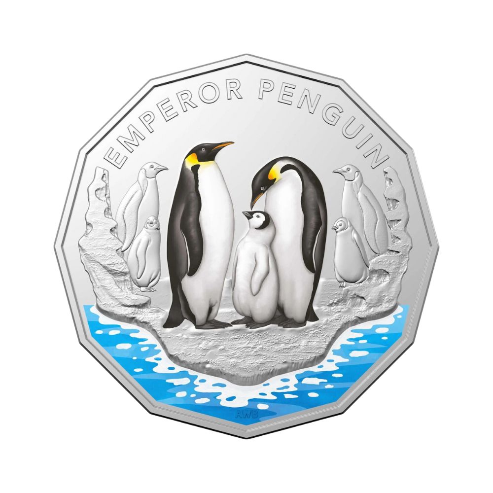 2023 RAM Penguin UNC 50c Coin On Card