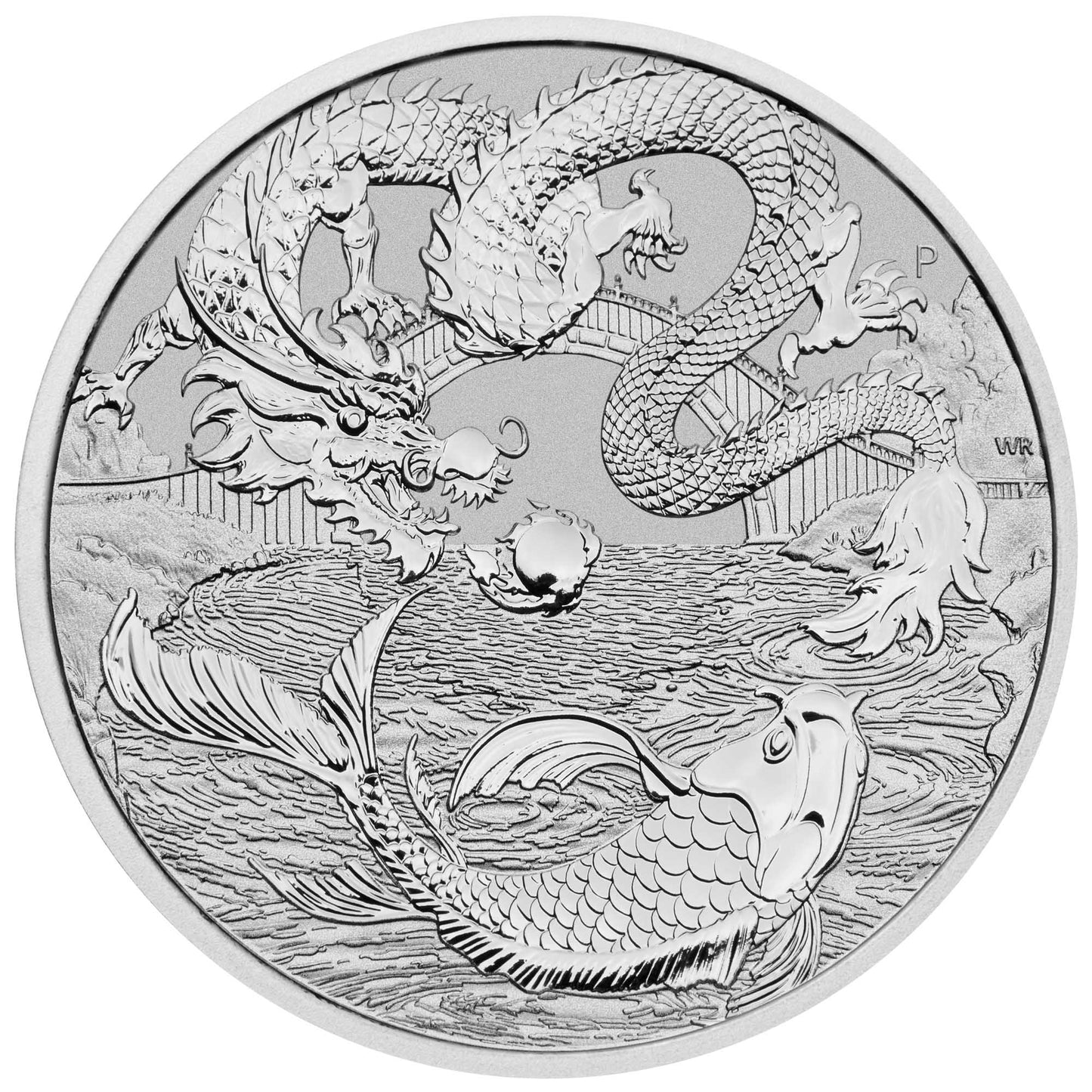 2023 Perth Mint Dragon & Koi 1oz Silver Bullion Coin