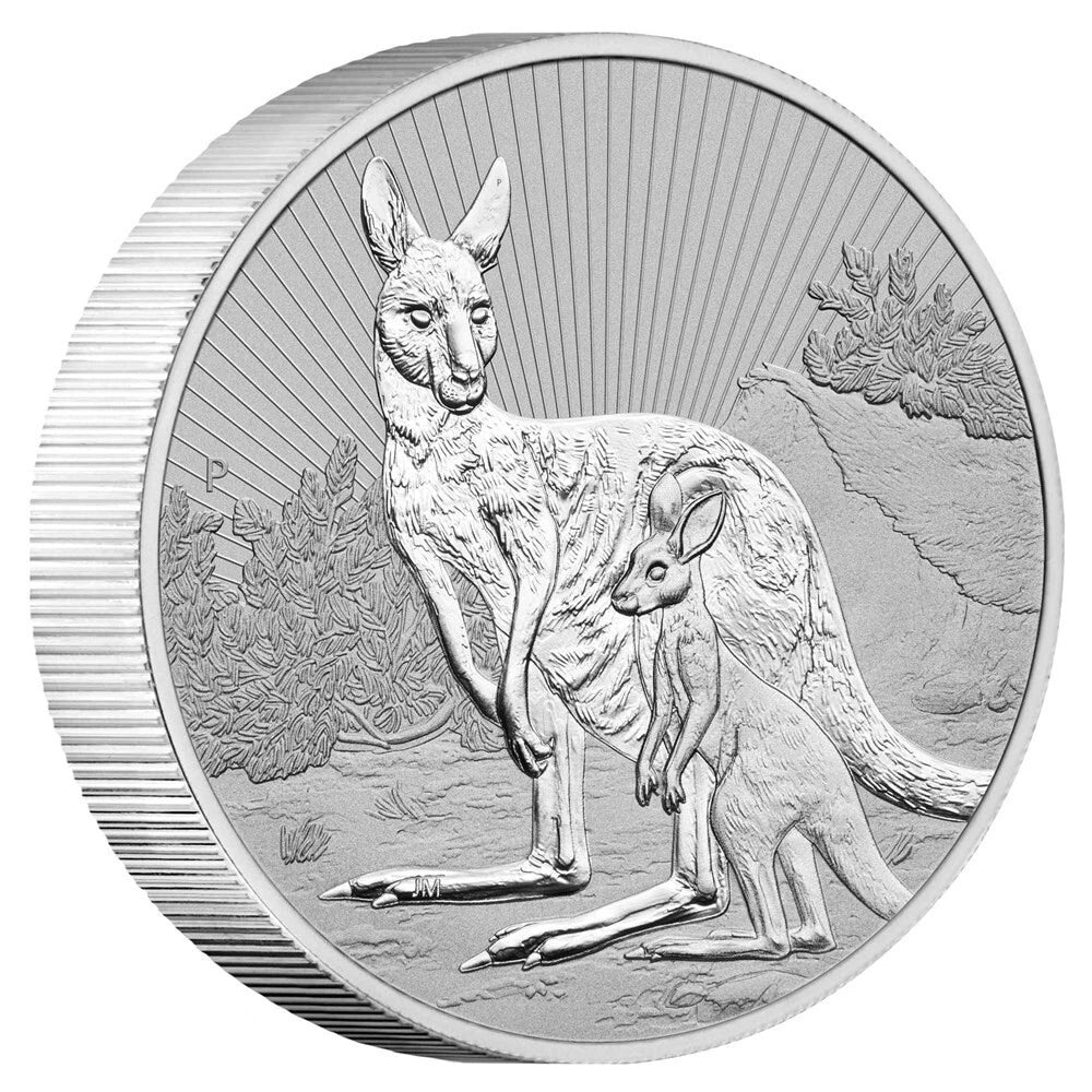 2023 Perth Mint Mother & Baby Kangaroo 2oz Silver Coin