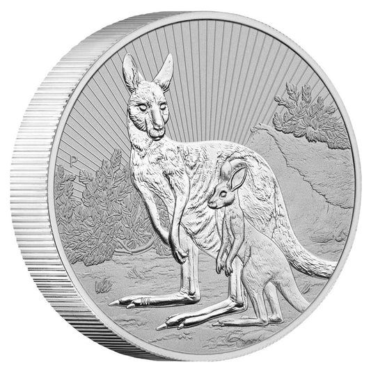 2023 Perth Mint Mother & Baby Kangaroo 2oz Silver Coin