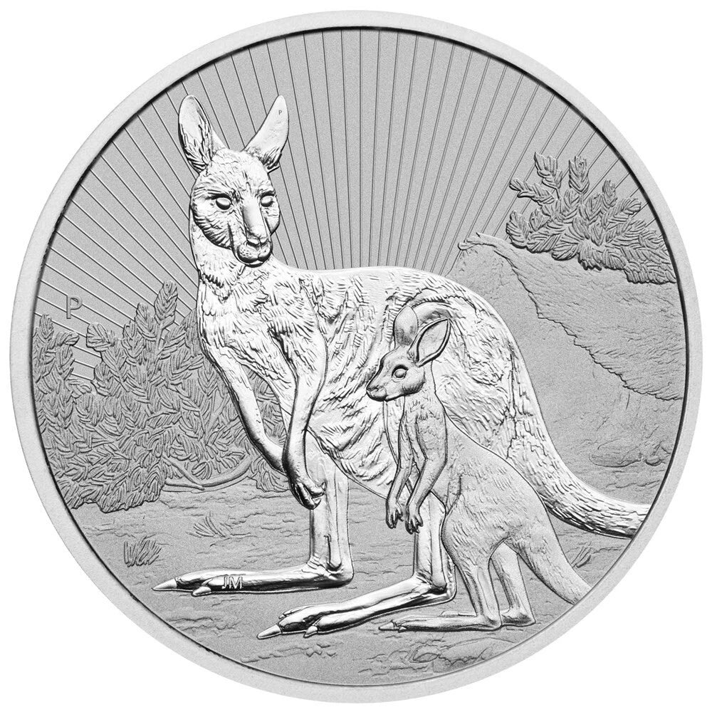 2023 Perth Mint Mother & Baby Kangaroo 2oz Silver Coin