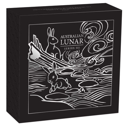 2023 Perth Mint Rabbit 1oz Silver Proof Coloured Coin
