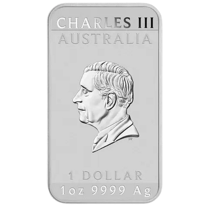 2024 Perth Mint Chinese Dragon 1oz Silver Rectangular BU Bar