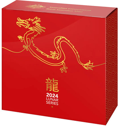 2024 RAM Dragon 1oz Silver Domed Proof $5 Coin