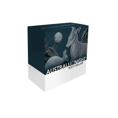 2024 Niue Australia at Night Rock Wallaby 1oz Silver Black Proof Coin