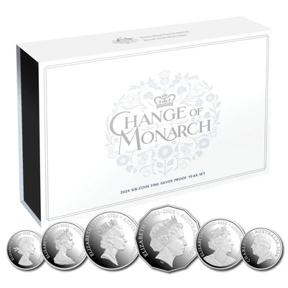 2024 Royal Australian Mint Change of Monarchs Silver Proof 6 Coin Set