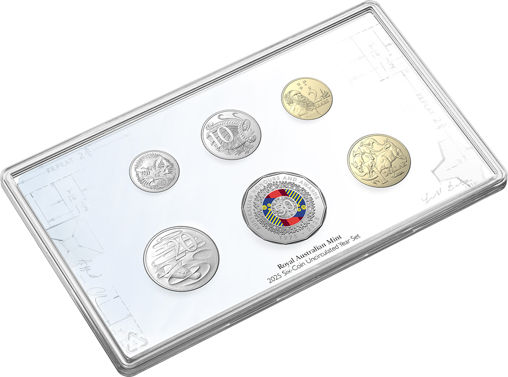 2025 RAM 50th Anniversary of the Australian Six-Coin Coloured UNC Year Set