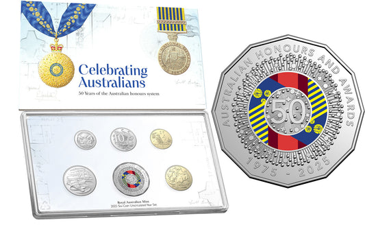 2025 RAM 50th Anniversary of the Australian Six-Coin Coloured UNC Year Set
