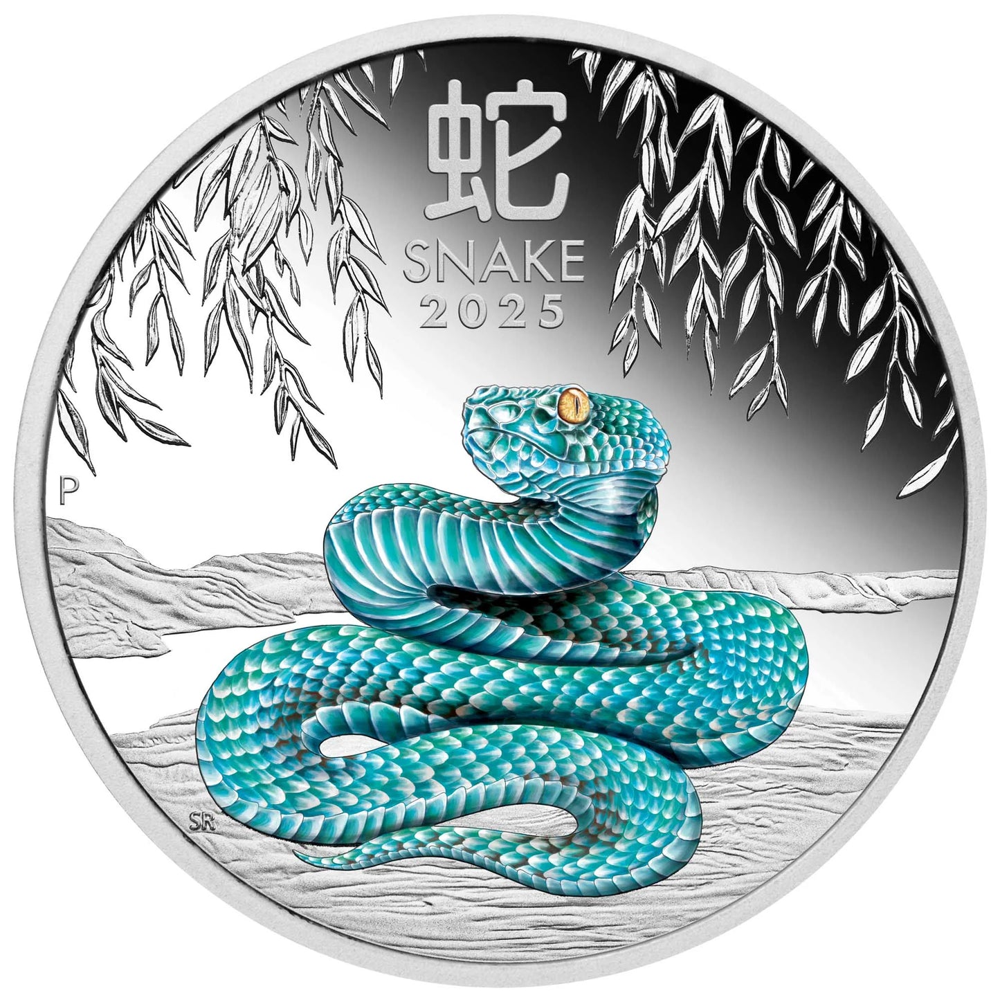 2025 Perth Mint Lunar Snake 1oz Silver Coloured Proof Coin