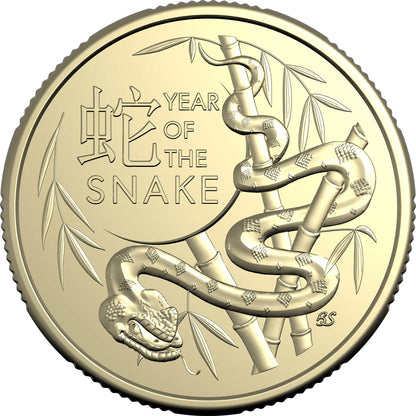 2025 Royal Australian Mint $1 Lunar Year of the Snake Two-Coin Set UNC