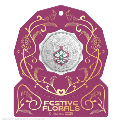 2025 RAM Christmas Festive Florals - 50c Uncirculated Coin - 5 coin set
