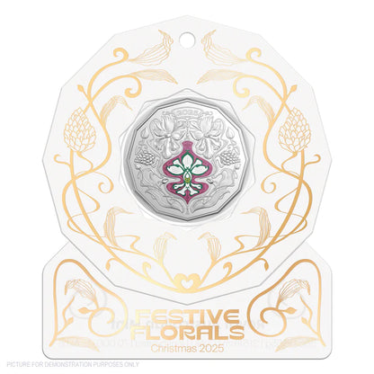 2025 RAM Christmas Festive Florals - 50c Uncirculated Coin - 5 coin set