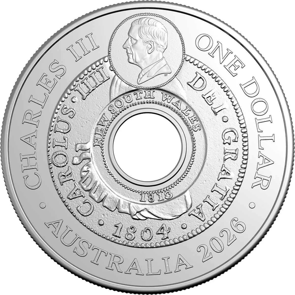 2026 $1 Origins Of Australian Holey Dollar Uncirculated Coin