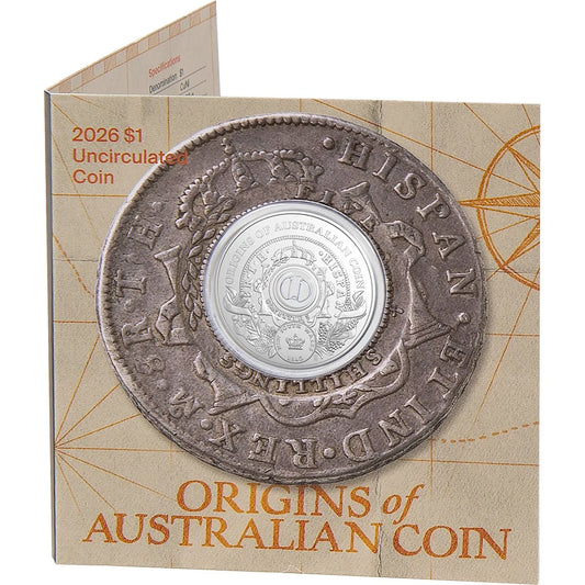2026 $1 Origins Of Australian Holey Dollar Uncirculated Coin