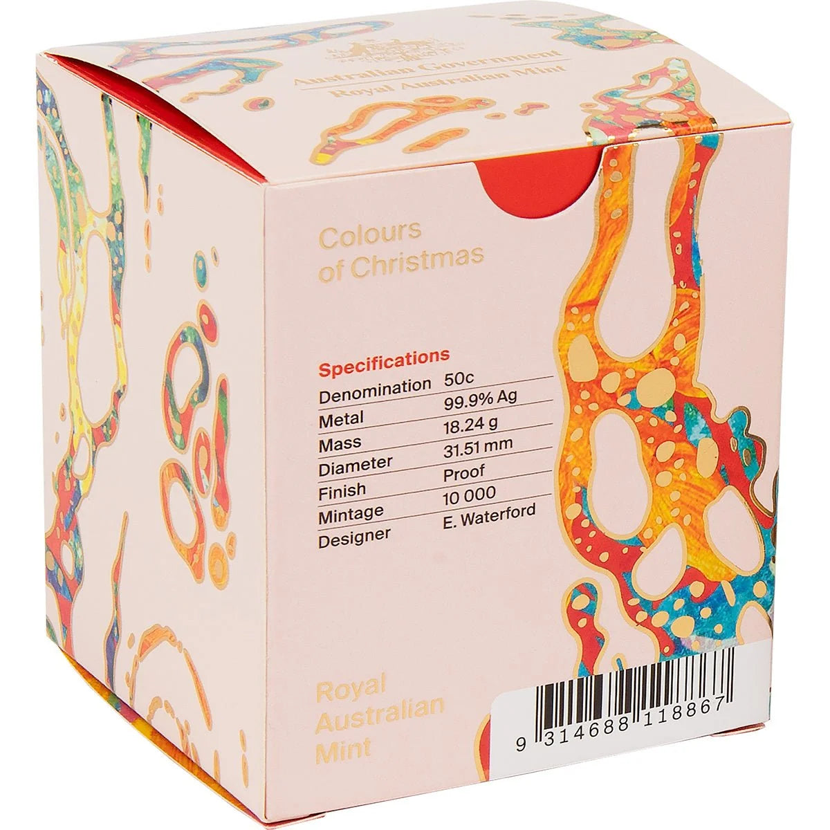 2026 RAM Colours of Christmas Silver Proof Coloured Coin Pre Order