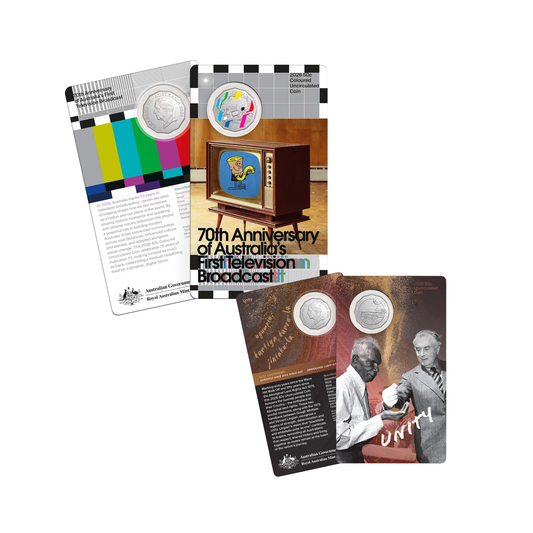2026 RAM 50c Unity Wave Hill Unc & TV Broadcast 2 coin collection