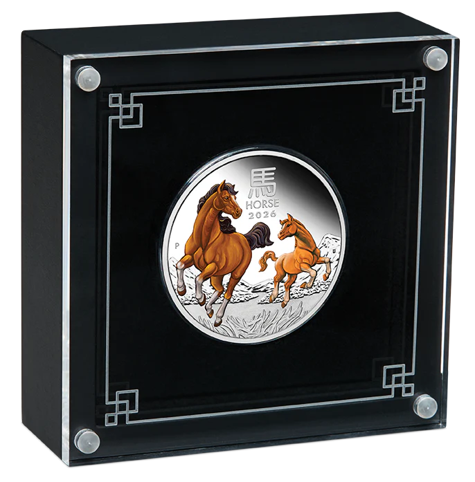 2026 Perth Mint Horse 1oz Silver Coloured Proof Coin