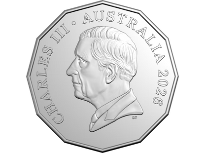 2026 RAM 70th Anniversary of TV Broadcast 50c Coloured Unc Coin