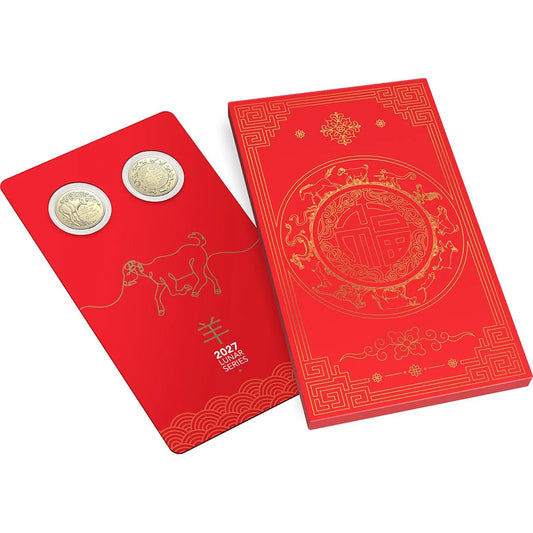 2027 RAM Year of the Goat $1 UNC Two Coin Set