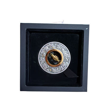 2024 Perth Mint Christmas Nutcracker 2oz Silver Antiqued Gold Plated Coin