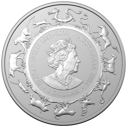 2024 RAM Lunar Dragon 1oz Silver Bullion Coin