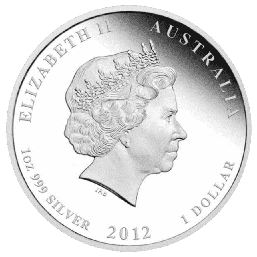 2012 PerthMint Lunar Dragon 1oz Silver Bullion Coin
