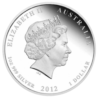 2012 PerthMint Lunar Dragon 1oz Silver Bullion Coin