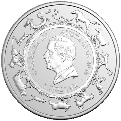 2025 RAM Lunar Snake 1oz Silver UNC Coin