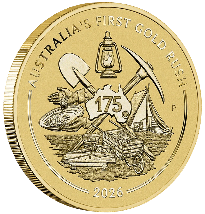2026 Perth Mint Gold Rush 175th Anniversary $1 Uncirculated PNC