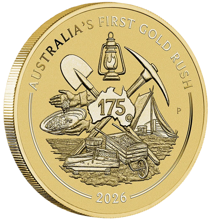 2026 Perth Mint Gold Rush 175th Anniversary $1 Uncirculated PNC