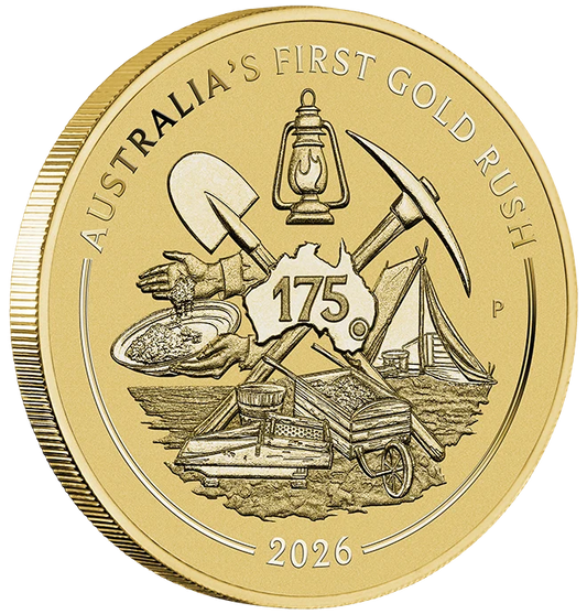 2026 Perth Mint Gold Rush 175th Anniversary $1 Uncirculated PNC