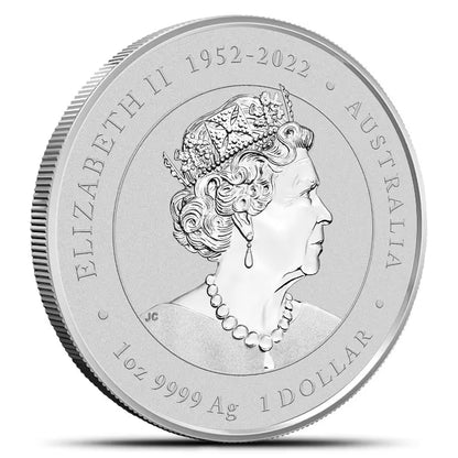 2024 Perth Mint Lunar Yellow Dragon 1oz Silver Coloured BU Coin