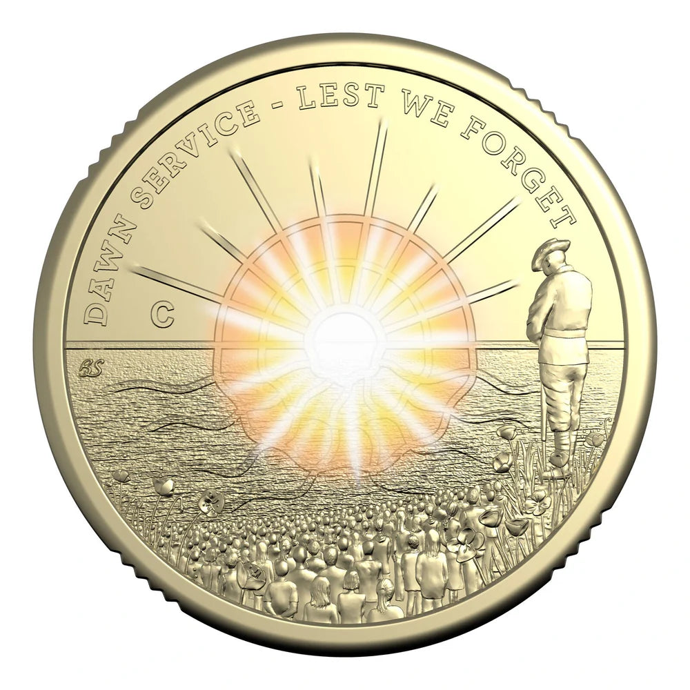2026 $2 ‘C’ Mintmark Coloured Uncirculated Coin – Dawn Service