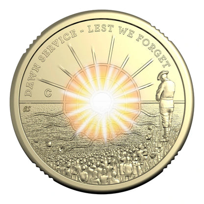 2026 $2 ‘C’ Mintmark Coloured Uncirculated Coin – Dawn Service