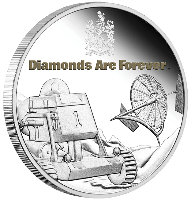 2021 Perth Mint James Bond Diamonds Forever 1oz Silver Proof  Coin